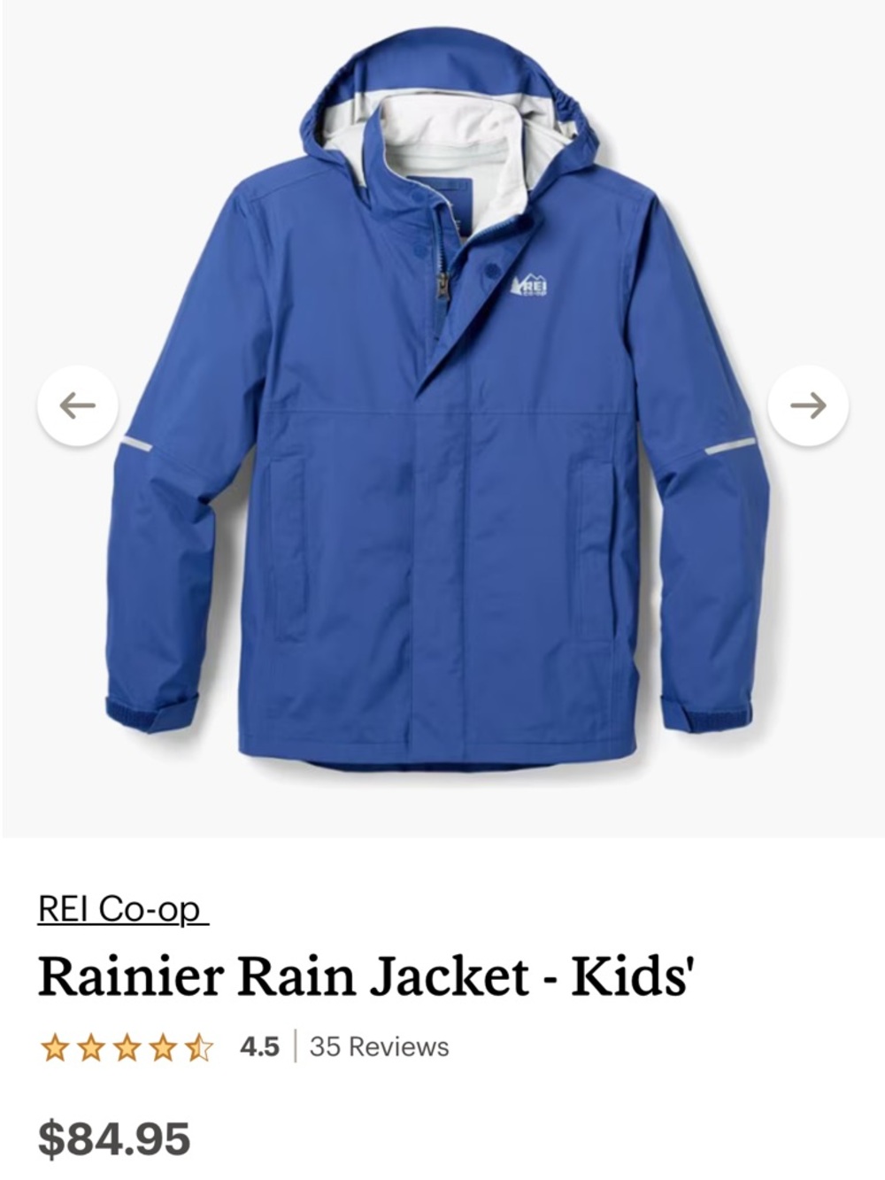 Kids REI Pink Two-Tone Hooded Rain Jacket - Picture 12 of 13